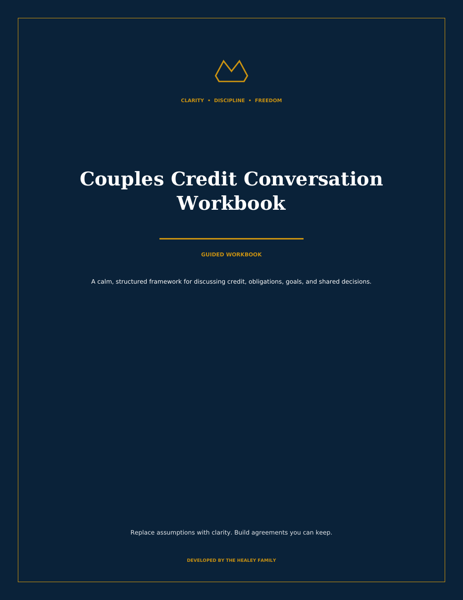 Couples Credit Conversation Workbook cover